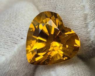 6.46 Carat Natural Citrine Heart