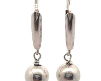 Estate Dangle Ball Drop Earrings w/ Lever Backs