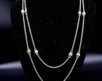 Judith Ripka Station Cable Chain Necklace, Long Length