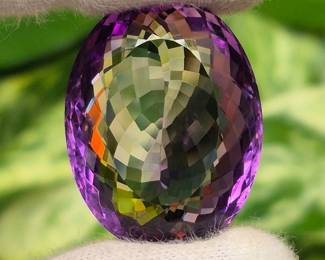 73.84 Carat Natural Amethyst, Oval Faceted Cut