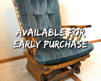Towns Square solid wood glider rocking chair - $85 - call or text for more pictures/information 507-458-2542