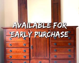 Mission craftsman style dresser with attached mirror - $325 - call or text for more pictures/information 507-458-2542