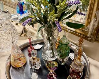 Selection of collectible perfume bottles