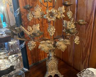Pair gilt candelabra