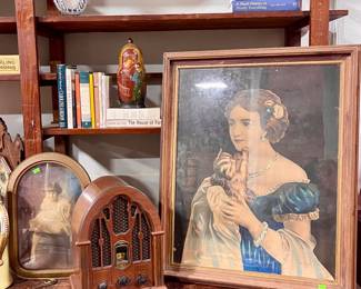 ANTIQUE FRAMED ART, BOOKS