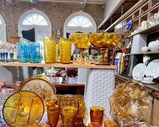 VINTAGE AMBER GLASS