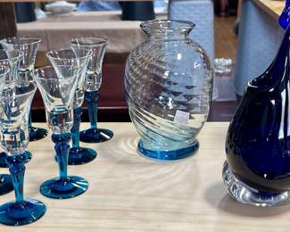 TEARDROP FLAME COBALT BLUE VASE