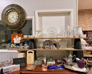 GLASSWARE, CLOCK
