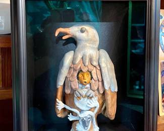 EAGLE MOTHER POTTERY FIGURE