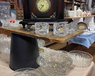 CUT GLASS AND CRYSTAL, CLOCK
