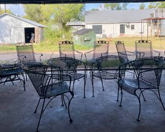 NICE METAL PATIO CHAIRS-SOME ROCK!