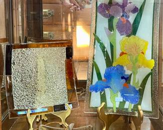STAINED GLASS DISH, ART GLASS