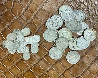MERCURY DIMES, WALKING LIBERTY HALF DOLLARS