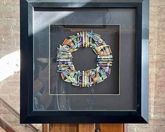 “POEM WEAVE”  -YOU WILL FIND 4 POEMS WOVEN INTO THIS LOVELY ART. IT HAS BEEN FORMED INTO A CIRCLE OF LIFE THAT REPRESENTS LOVE, FAMILY, FRIENDS, AND COMMITTMENT