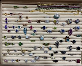 DAZZLING STERLING SILVER RINGS & BRACELETS-PURCHASED FROM THE JEWELRY CHANNEL & NEVER WORN. PIECES BY SAMARA JEWELRY DESIGNS, PRIME ART & JEWEL, BANGKOK RATNARAJ JEWELERS , & MORE! 