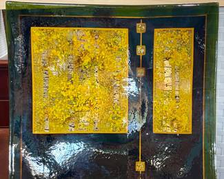 FUSED ART GLASS “ASPEN LIGHT #79” BY C PATTEN