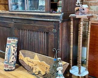 NATIVE AMERICAN DECOR, CARVED WOOD WALL ART, SOUTHWEST RUG
