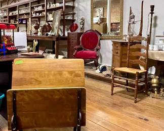 ANTIQUE SCHOOL DESK