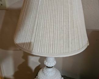 Milk glass lamp