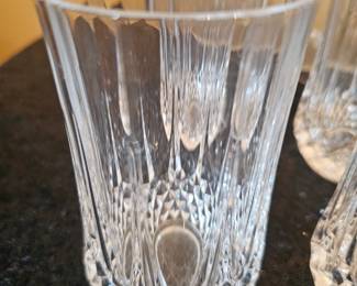 A set of six Cristal d'Arques Longchamp pattern crystal drinking tumblers.