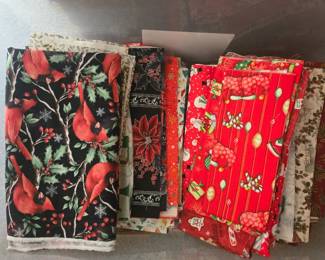 ✨ Premium Christmas & Holiday Quilting Cotton Stack! ✨Jumpstart your winter crafting with this stunning estate collection of premium, quilt-shop-quality holiday fabrics! Beautifully sorted and kept in pristine, smoke-free condition.The Collection: Features a gorgeous variety of festive prints, including realistic winter cardinals, elegant poinsettias, snowmen, holiday stripes, and metallic winter foliage.Perfect For: Christmas quilts, table runners, holiday stockings, or festive home decor.Quality: 100% premium quilting cotton with a high-thread count, crisp colors, and excellent hand. No big-box chain store fabrics here!Pricing: Selling as an individual holiday theme bundle or by the piece. Priced to move well below quilt shop retail!