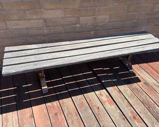 Wood bench