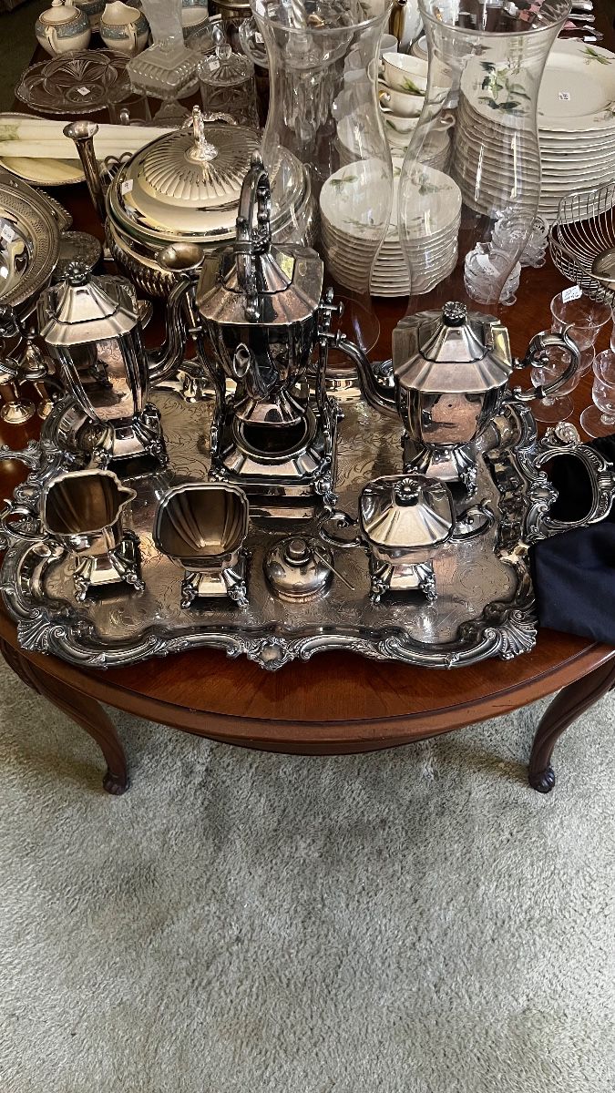 Handsome Vintage silver plate service