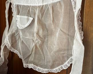 White organza apron