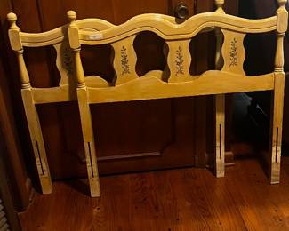 Painted twin wood headboards
