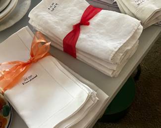 Beautiful hem stitched napkins
