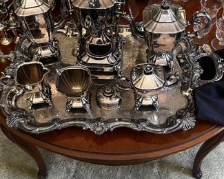 Handsome Vintage silver plate service
