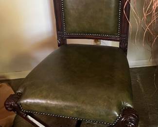 Wood and leather chair