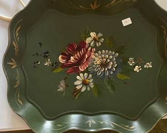 Painted metal tray