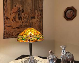 Colorful Shade Lamp And Decorative Clock