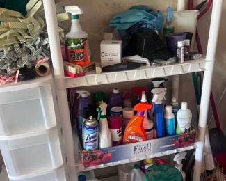 Cleaning Supplies And Storage Shelves