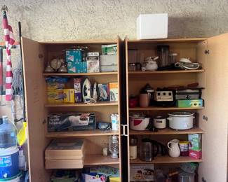 Garage Cabinets With Household Items