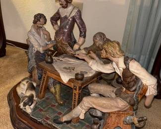 Card Players Figurine Group