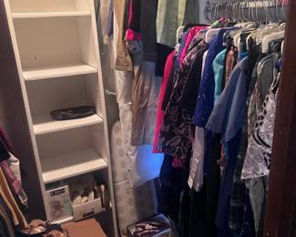 Closet Clothing And Storage Shelves