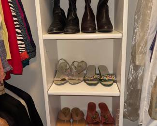 Boots And Sandals On Shelves