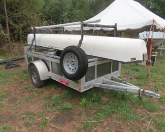 18' Clipper Canoe + Mission Trailer + 5HP Honda Outboard Engine