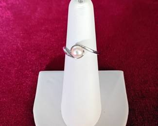 Silver and Pearl Ring