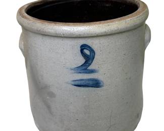 Antique Salt-Glazed Stoneware Crock