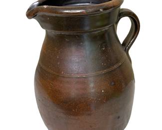 Antique Salt-Glazed Stoneware Pitcher