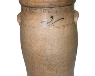 Antique Salt-Glazed Stoneware Crock