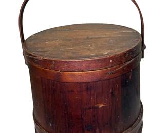 Antique Primitive Firkin Bucket