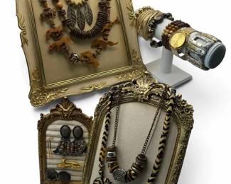 Boho Safari Costume Jewelry Lot – Beaded Necklaces, Earrings & More