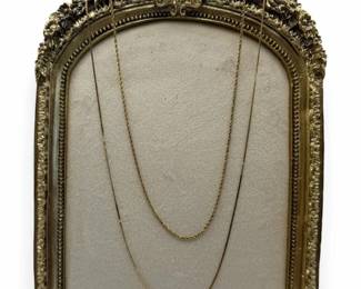 14K Gold Necklace Pair & Single Earring