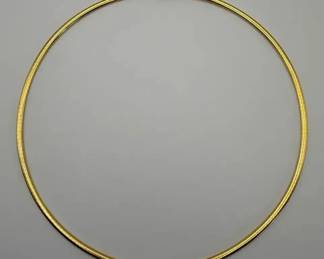 Vintage Italian 750 18K Gold Omega Necklace
