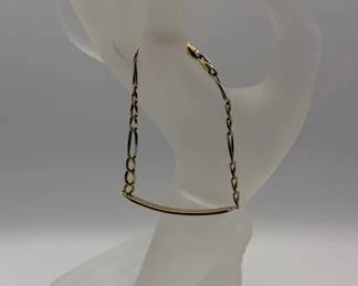Italian 14K Two-Tone Gold Figaro ID Bracelet
