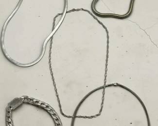 925 Necklace & Bracelet Lot -5 piece